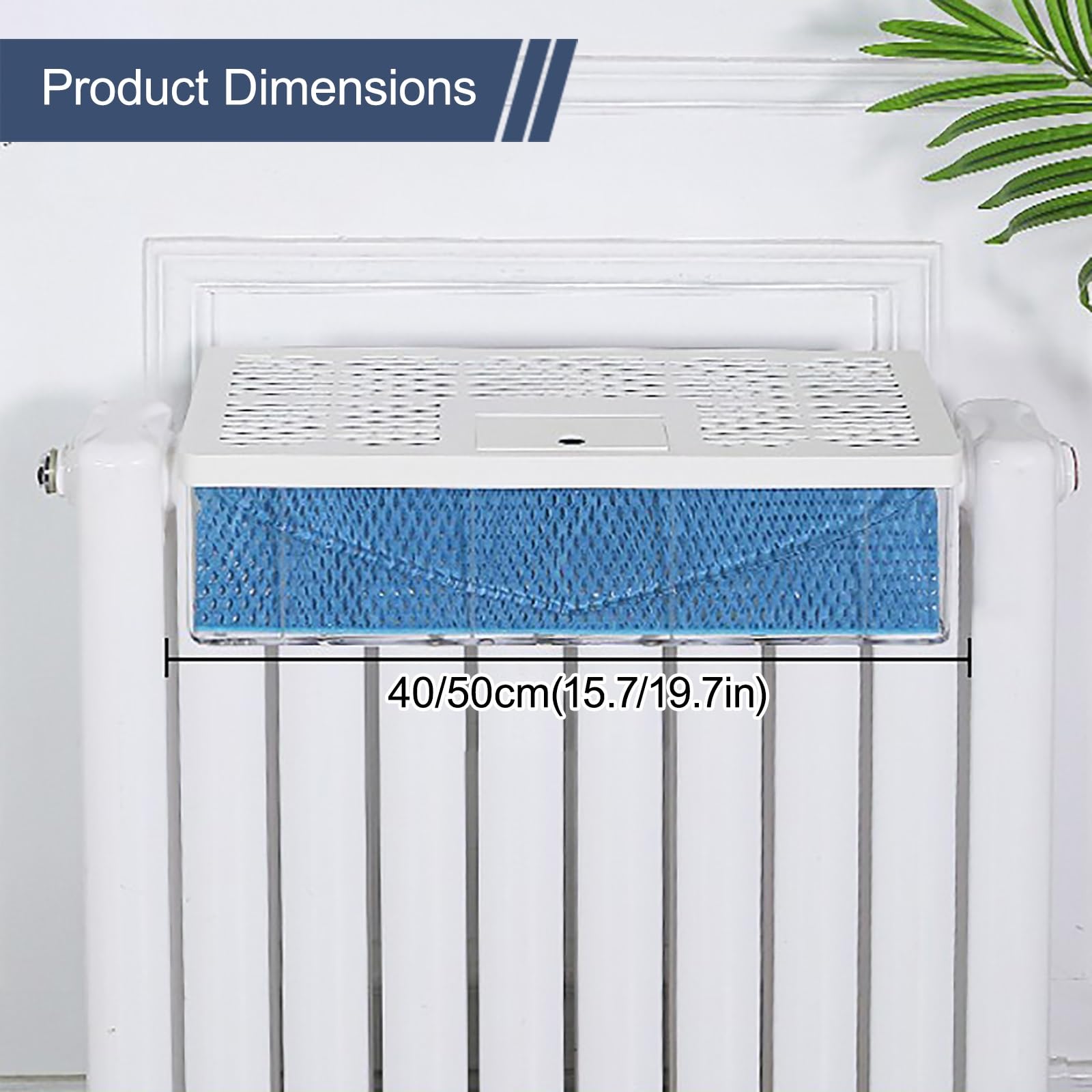 Umidificatore Evaporatore Grande Capacità 6L Capacità di Accumulo dell'Acqua Umidificatori per Radiatori, Risparmio Energetico Trasparente(50cm/19.7in)