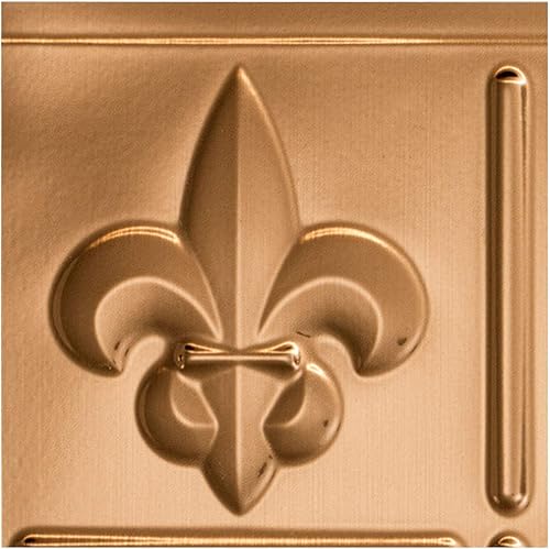 Vista 19 de FASÄDE Fleur-de-lis - Panel decorativo de vinilo para salpicaduras, color ónix cepillado (muestra de 6 x 6 pulgadas)