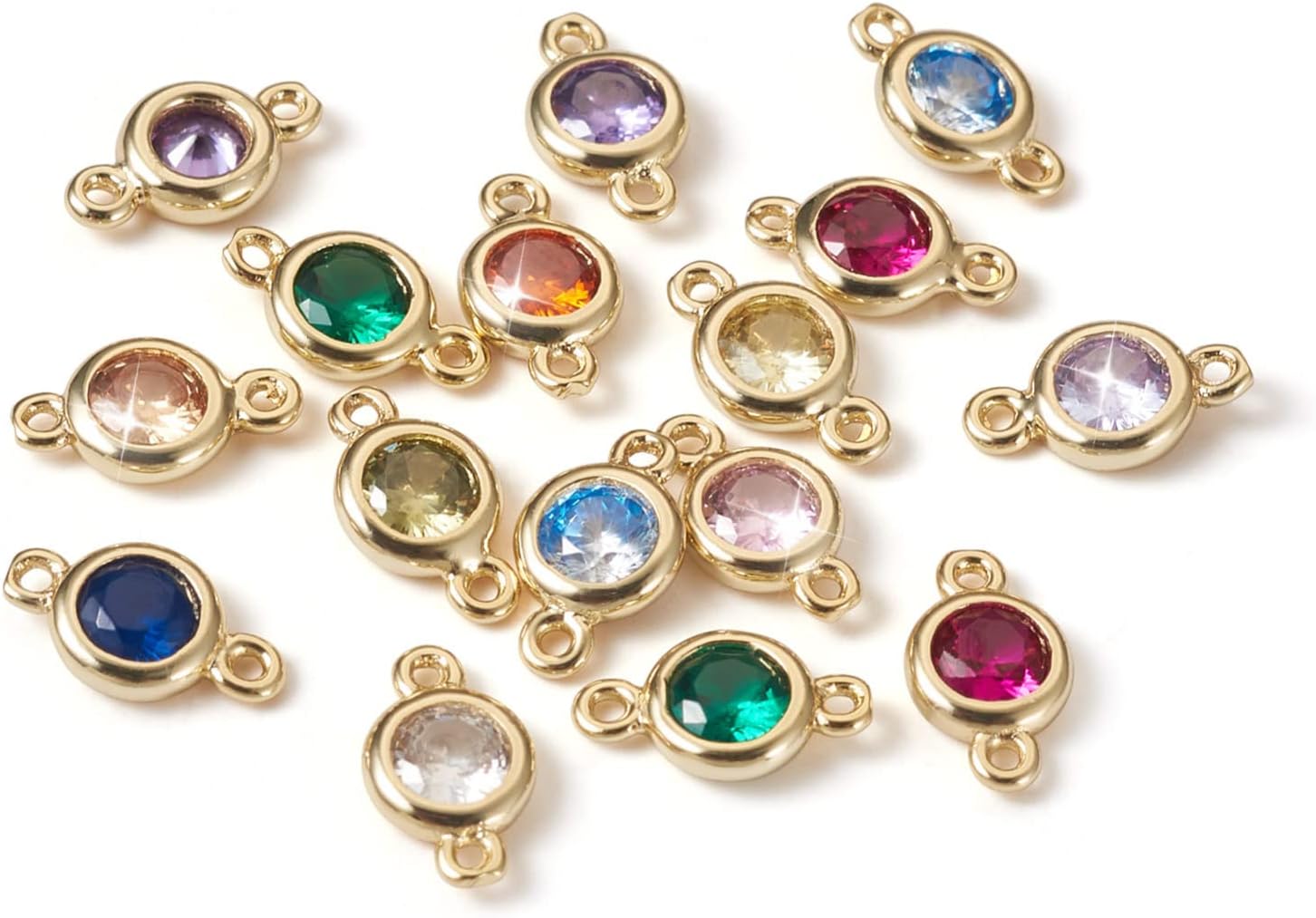 Craftdady Crystal Birthstone Charms Tiny Round Rhinestone Dangle Pendants Mini Earring Charms Hang Ornament for Jewelry Necklace Bracelet Earring Making - Image 7