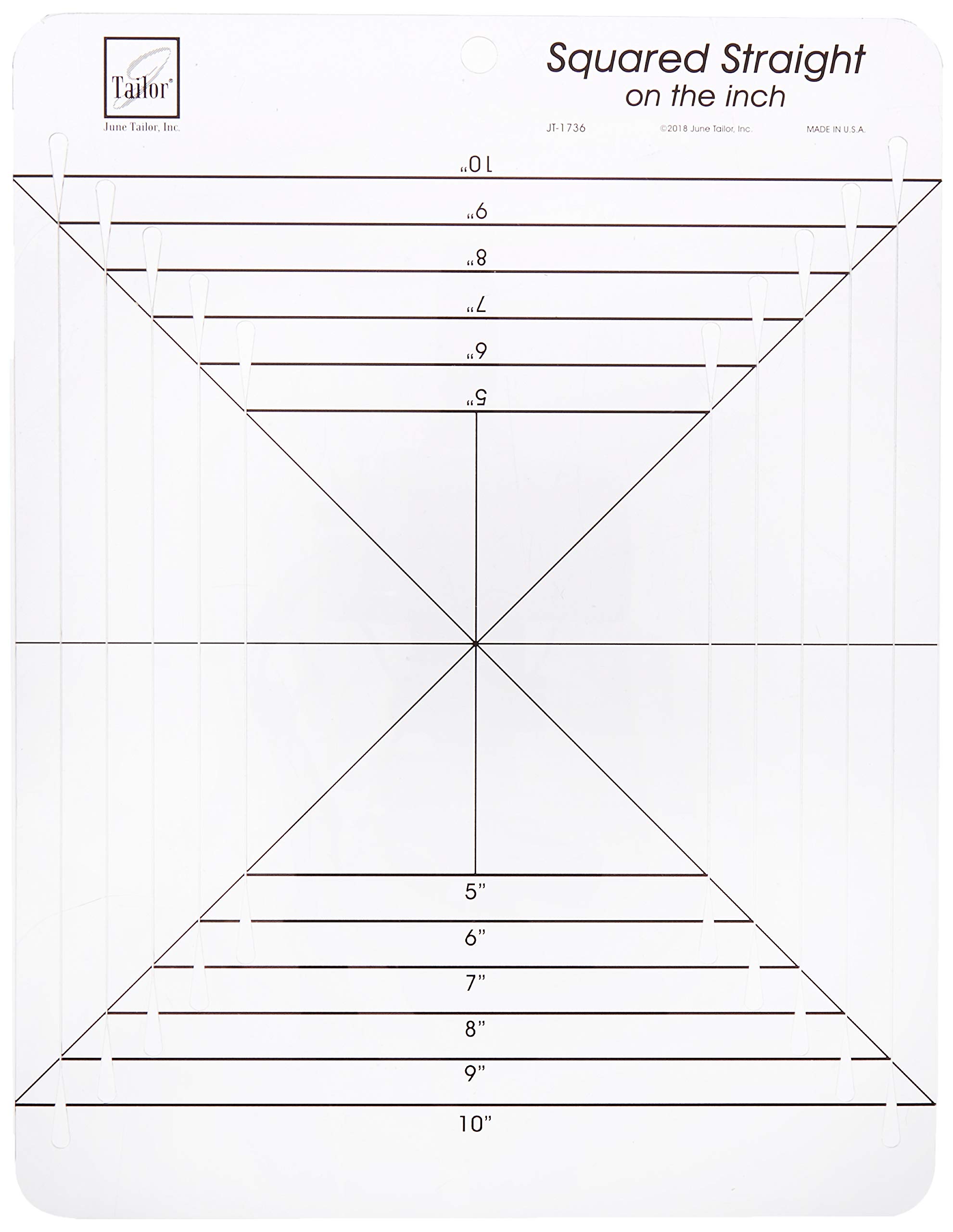 June Tailor Ruler, Fabric, Clear/Black Ink, Yard