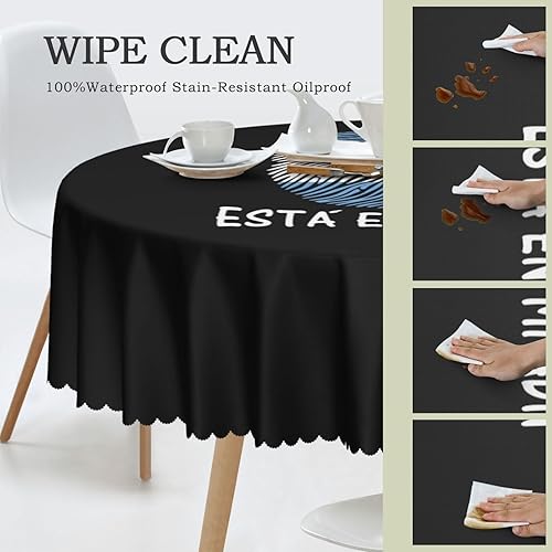 Miniatura 13 de Mantel redondo de encaje con bandera italiana de Italia de 60 pulgadas para comedor, lavable, para vacaciones, hogar, picnic, fiesta, boda, bufé