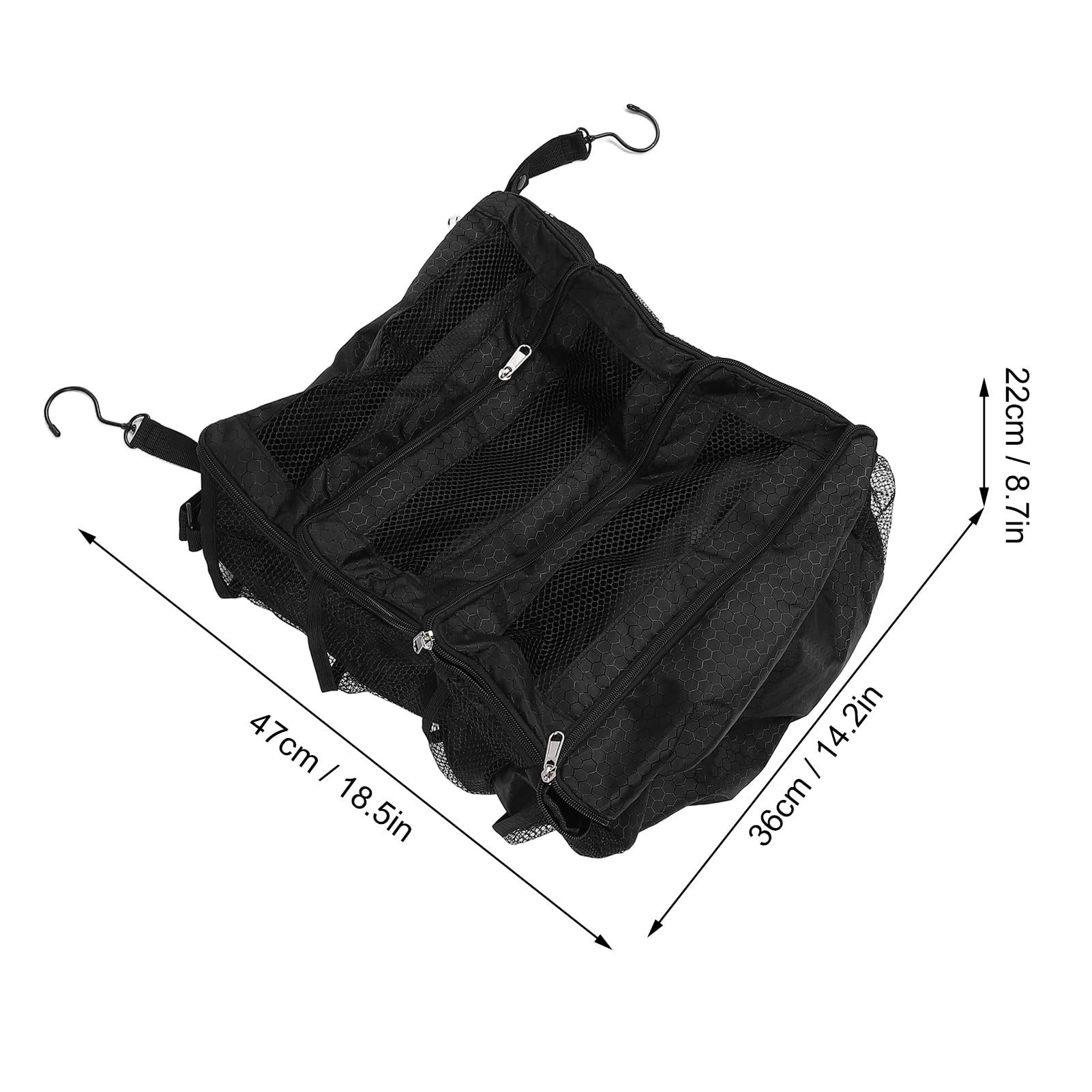 Kofferorganisator, Reisegepäck Organizer Tragbare Hängende Reiseregale Zusammenklappbare Hängepackungswürfel Zum Tragen auf Koffer, Hängende Reisebereicherorganisator (BLACK)