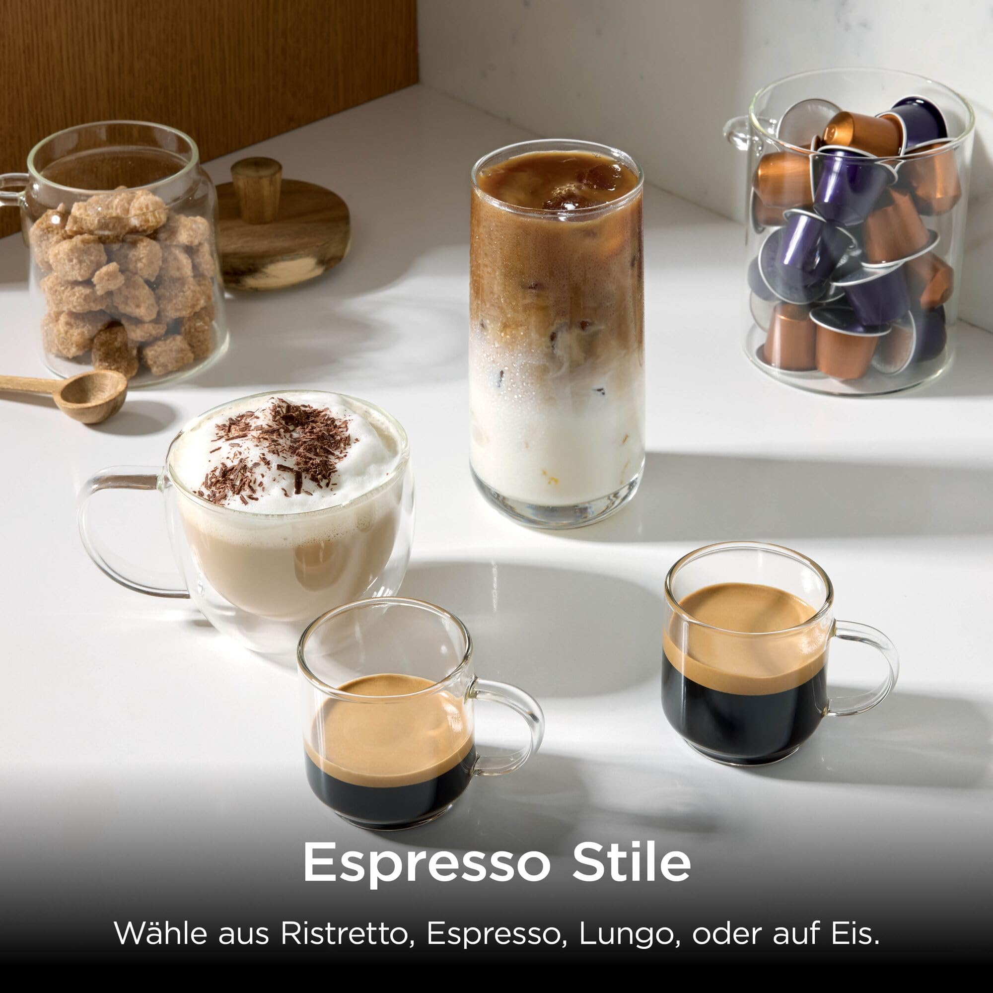 Ninja Prestige 2-in-1 Filterkaffee- und Kapselmaschine mit integriertem Milchaufschäumer, für Latte, Eiskaffee und Flat White, Grau-Metall CFN802EUGM
