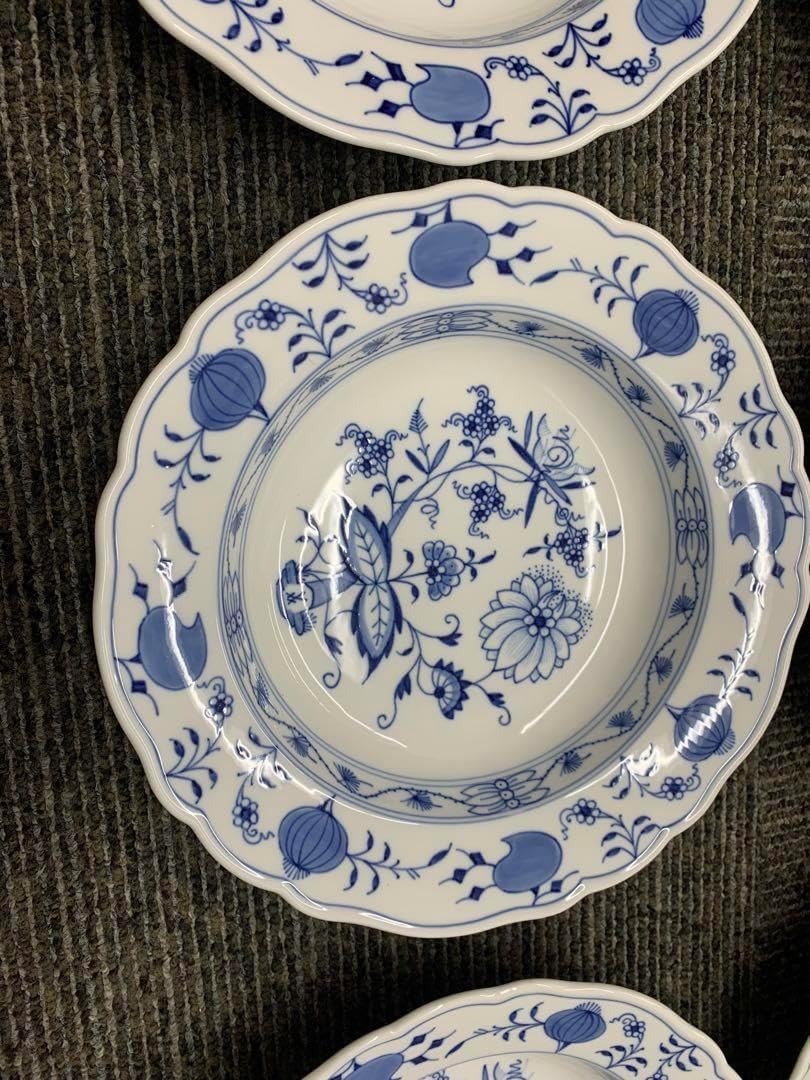 マイセン ブルーオニオン スープ皿 6枚セット 23cm マイセンブルー