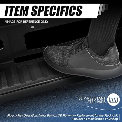 Miniatura 4 de Auto Dynasty Conjunto de parachoques trasero compatible con Chevy Silverado GMC Sierra 1500 2014-2018, LD Limited 2014-2018, con escalón de esquina,