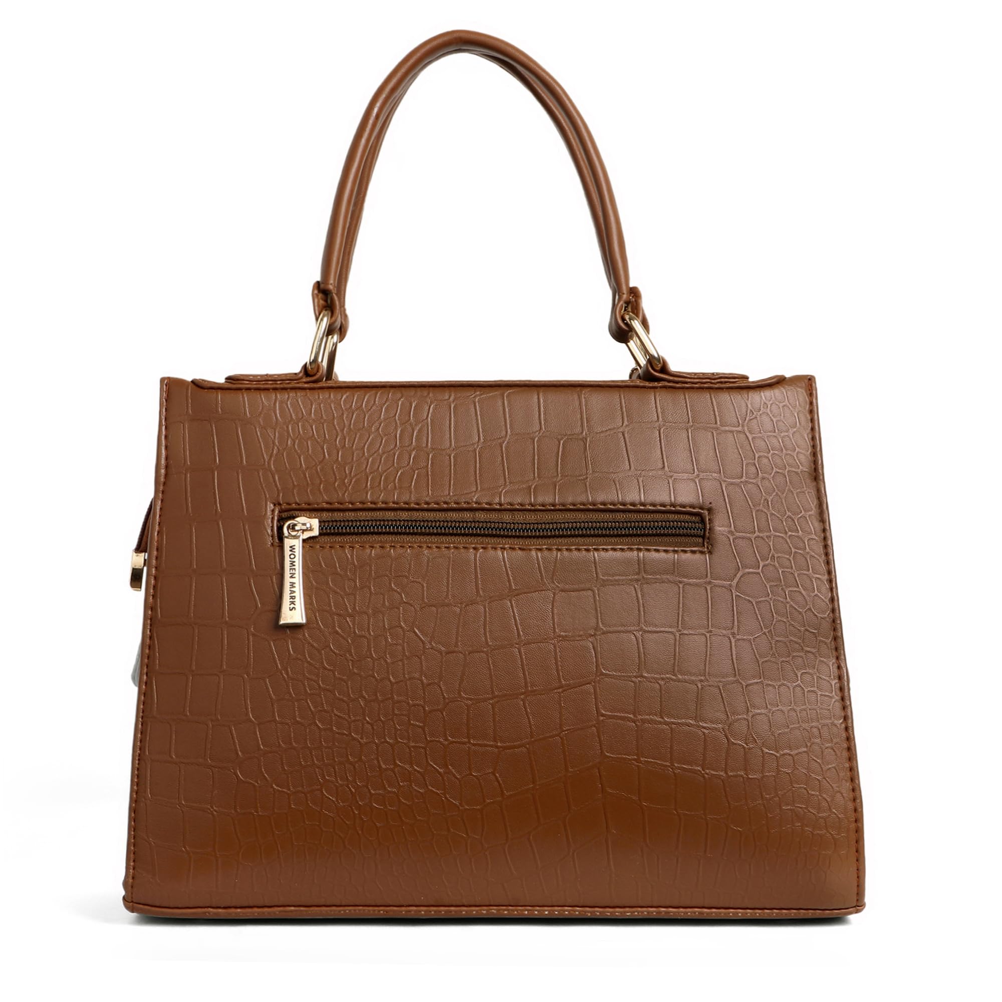 WOMEN MARKS® Textured Handbag and shoulder bag for women/girls (BROWN) 4