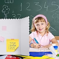 Vista 5 de 12 tableros de exhibición de pósteres triples de 24 x 36 pulgadas, color blanco para proyectos de presentación de ferias de ciencias, exhibición