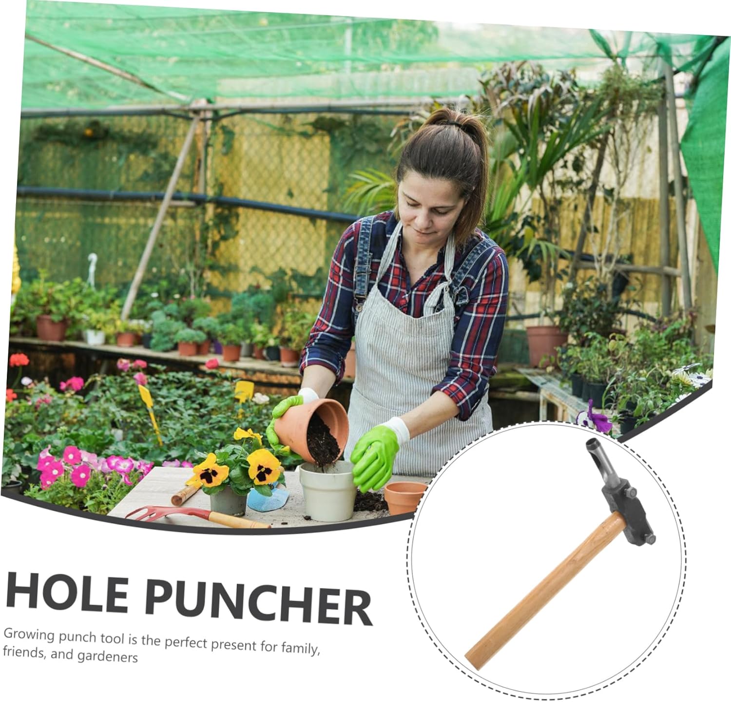 VICASKY Mushroom Cultivation Tool Wood Hammer Punching Tool Easy to Use for Planting Inoculation Puncher