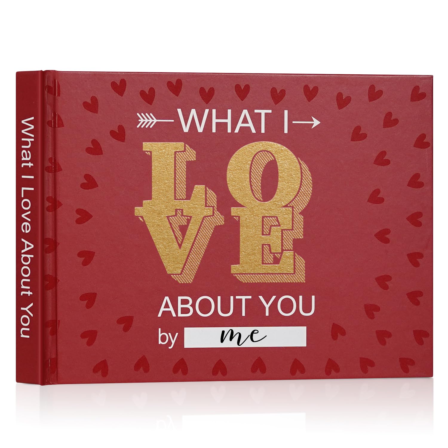 Miaikoe What I Love about You Book, Fill-in-the-Blank Love Journal Book for Couples Boyfriend Girlfriend Husband Wife Birthday Christmas Gifts Stocking Stuffer (Red)