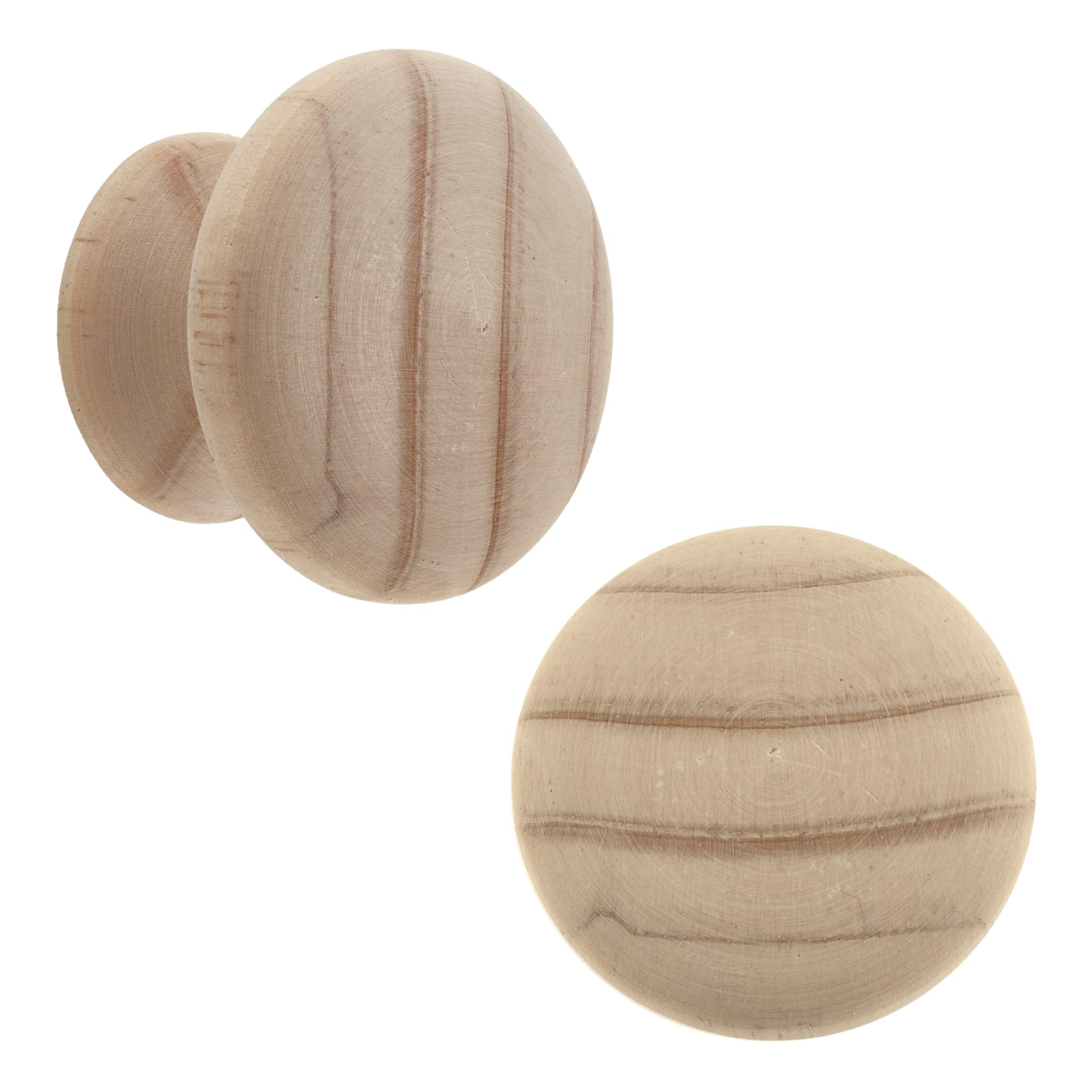 Keypak 10 Pack Classic Wooden Knobs 40mm Untreated PineNatural Wood Cabinet & Drawer Knob Handles For Diy Renovations from B&Q