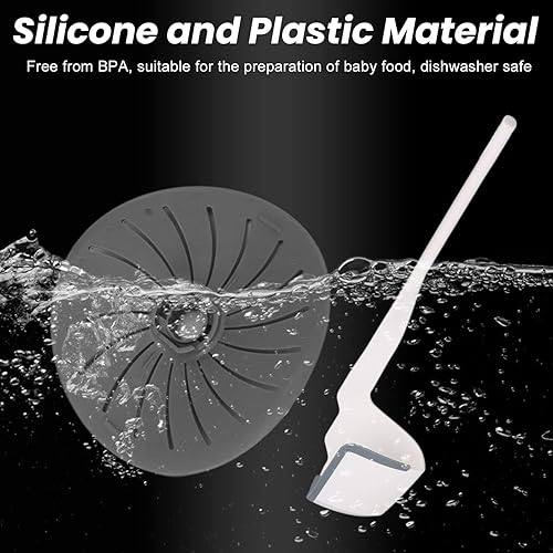 Miniatura 8 de Fdit Espátula giratoria y cabezal cortador para TM5 TM6 TM31 Cubierta de herramienta Protector deflector Set Rotary Scraper Espátulas de cocina