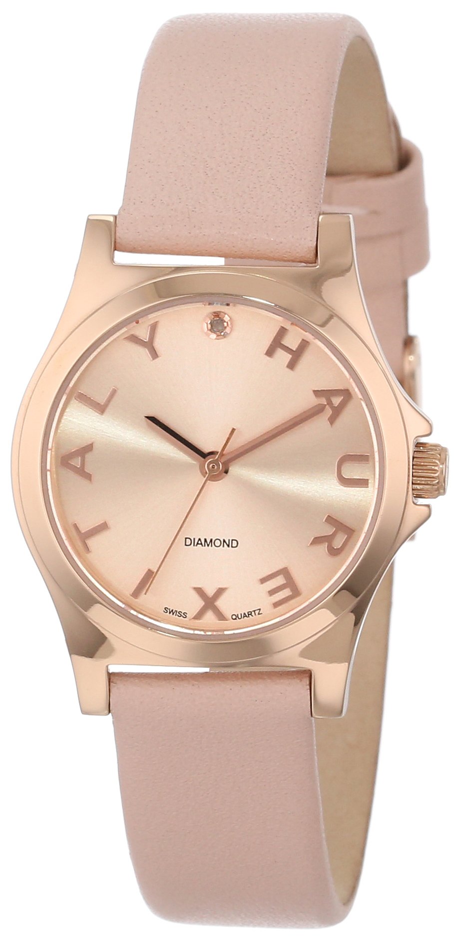Haurex Italy Women's 6R505DDT Diamond-Accented "Mini City" Rose Gold Dress Watch