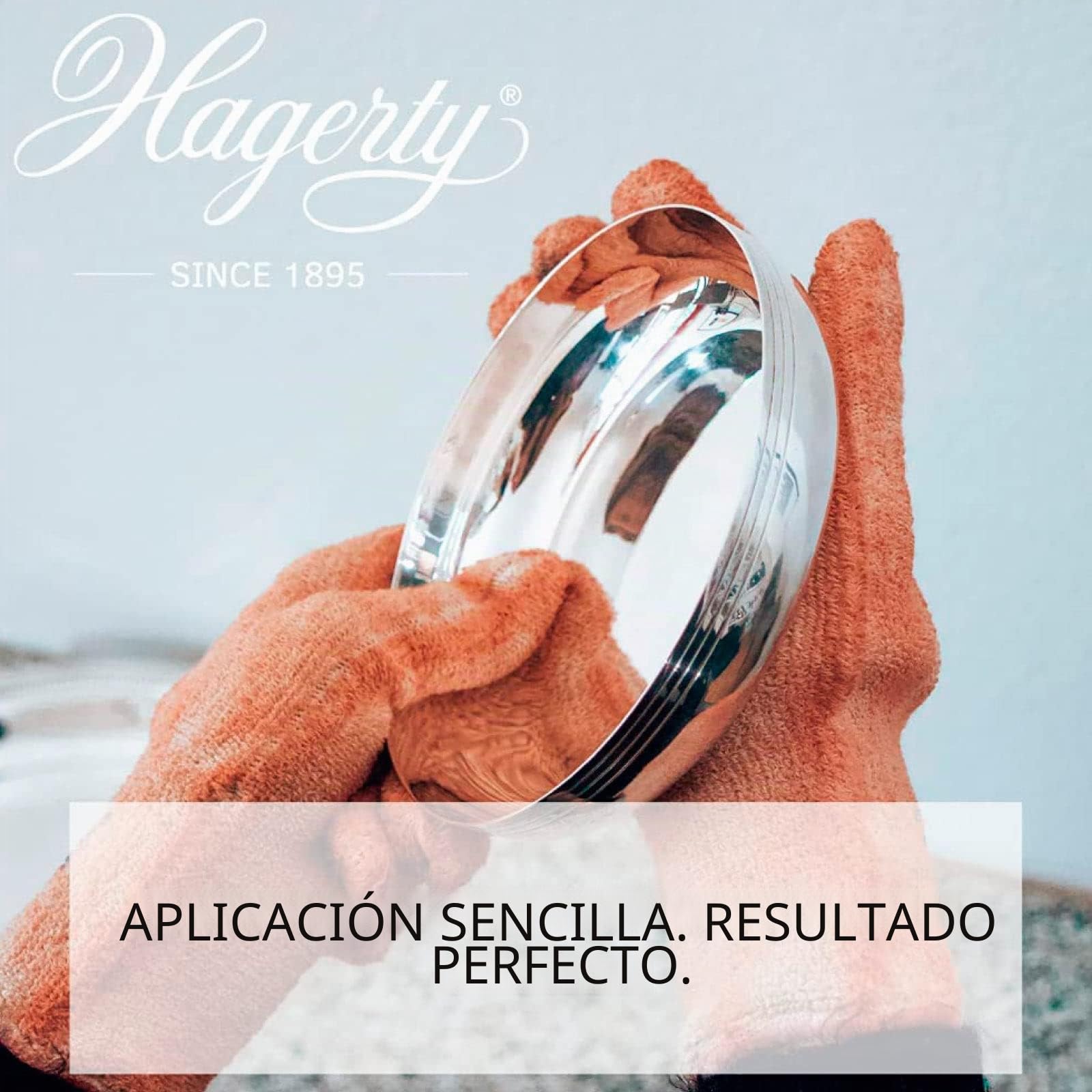 Hagerty Silver Gloves Guantes impregnados en seco para la limpieza de plata con protección contra el óxido 2 pares Guantes de pulir de algodón Prácticos guantes para limpiar plata y metal plateado