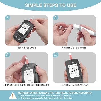 GUC-B01 Cholesterol Test Kit and Cholesterol Test Strip 10Pcs for Home Use