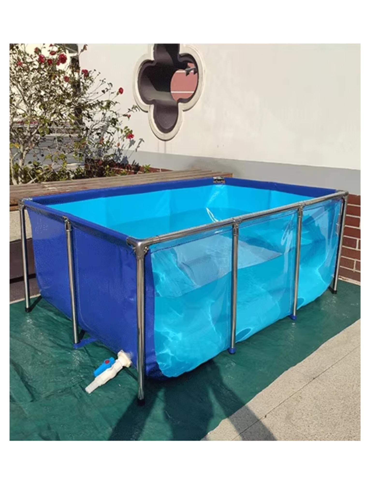 Acuario portátil de lona de PVC con visor para control y crianza de peces