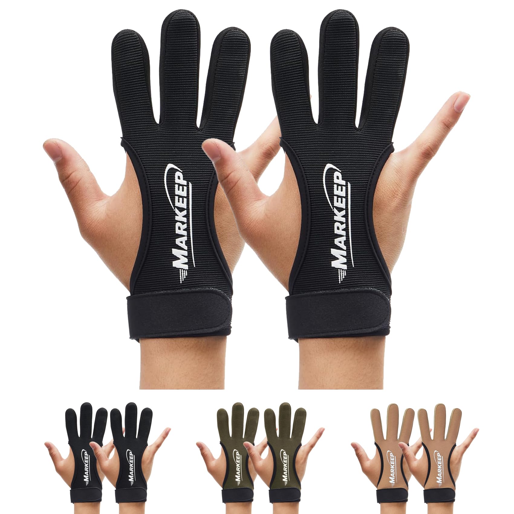 MARKEEP Archery Gloves 2 Pack Shooting Hunting Leather