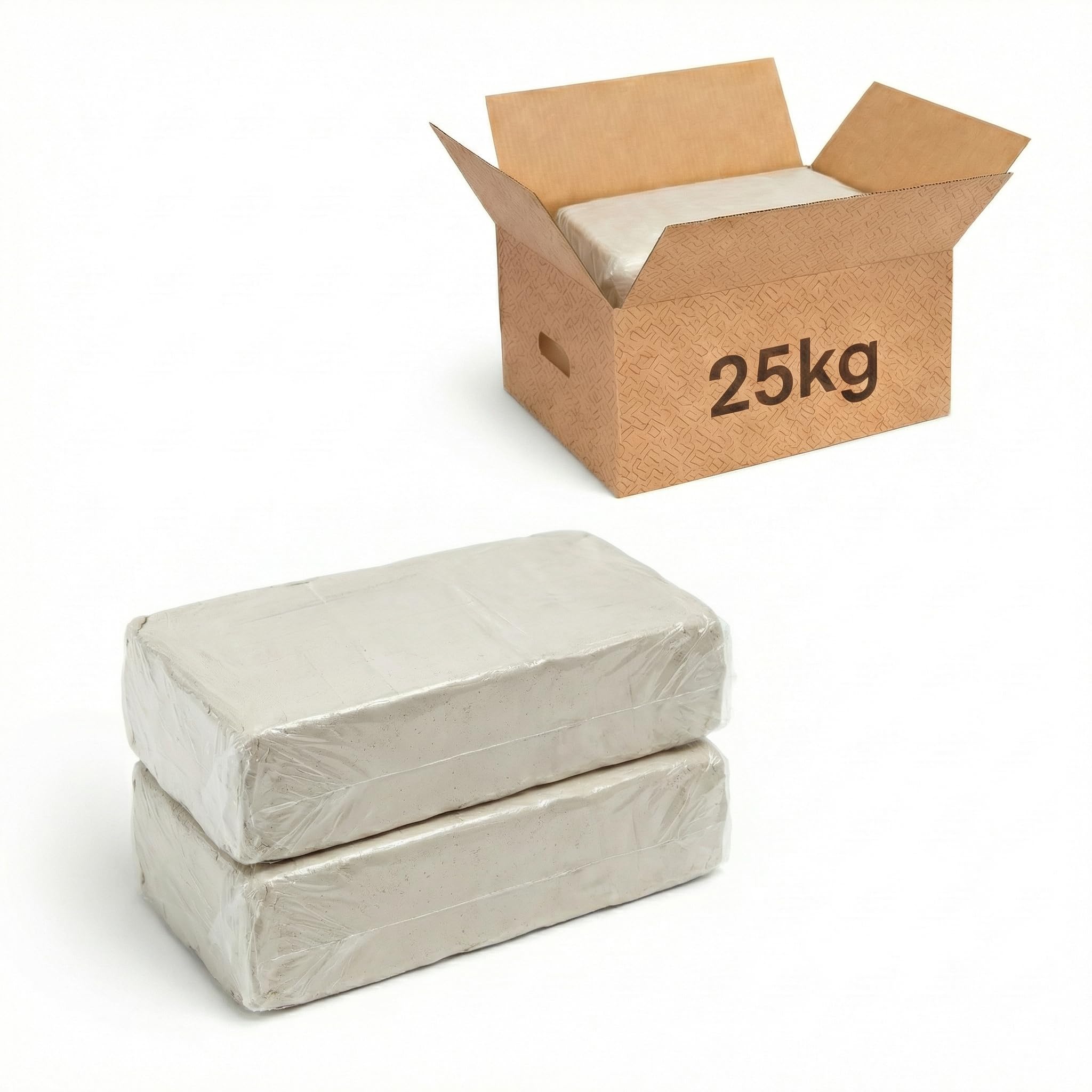 STONEWHITE 25 KG – Pasta cerámica de gres blanco alta temperatura para torno y mesa