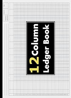 12 Column Ledger Book: Columnar Pad 12 Column | 12 Column Accounting Ledger Book | Spreadsheet Record Book