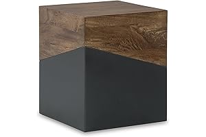 Geometric Side Table: Trailbend Eclectic Accent End Table