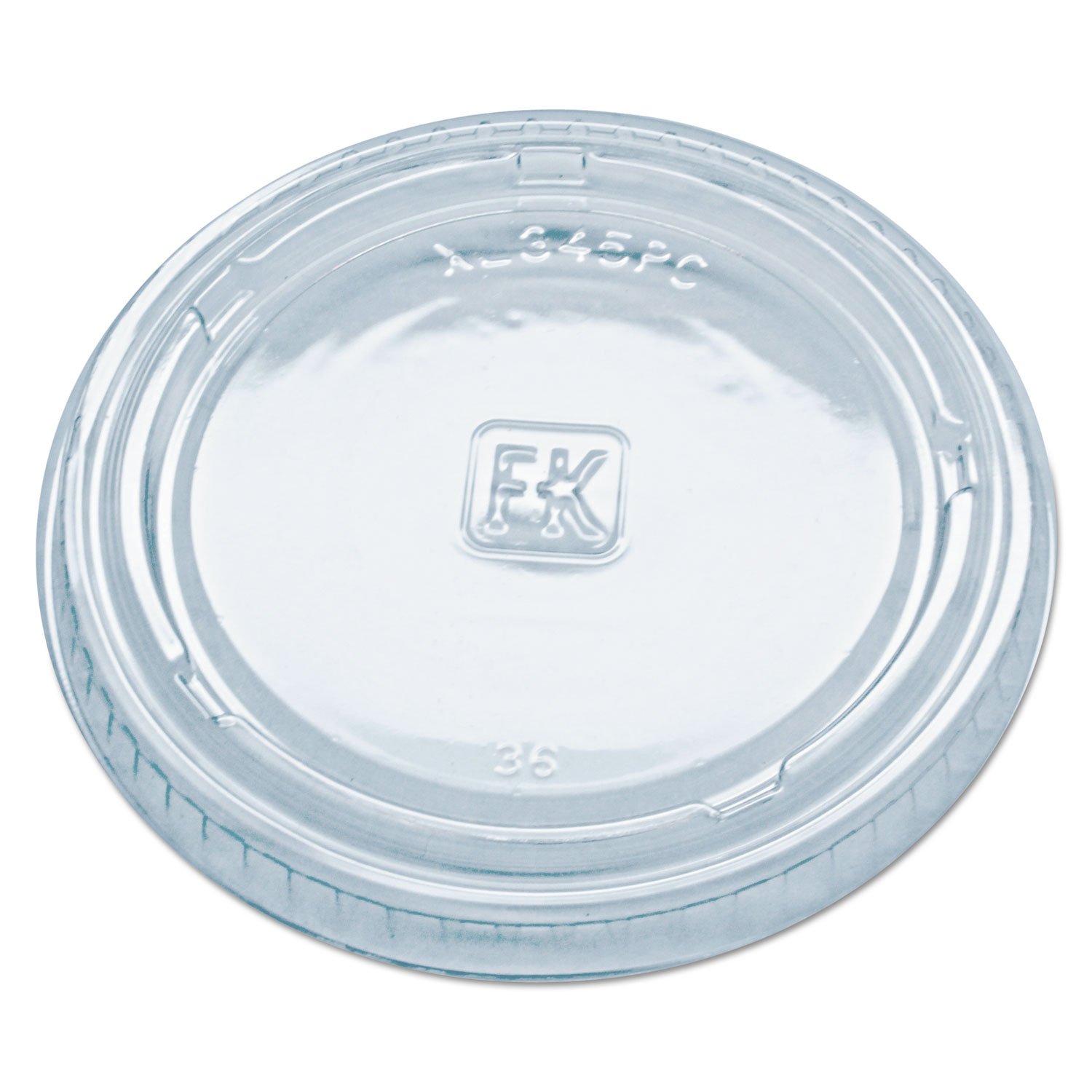Fabri-Kal XL345PC Portion Cup Lids, Fits 3.25-5.5oz Cups, Clear - Includes 2500 lids.