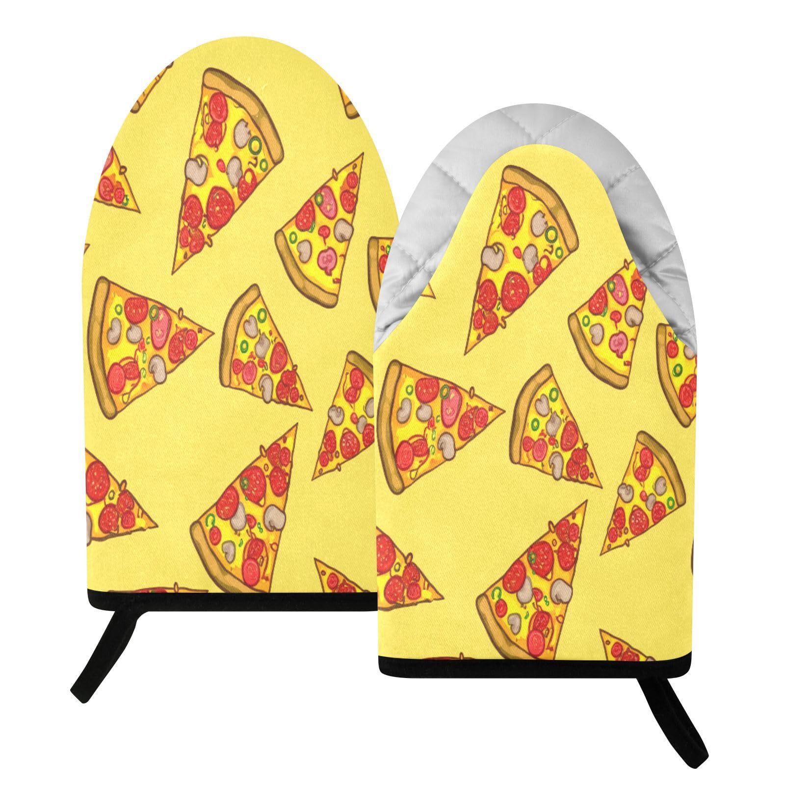 BURSTDDY Pizza Slices Oven Mitt,Heat Resistant Kitchen Mitts for Cooking