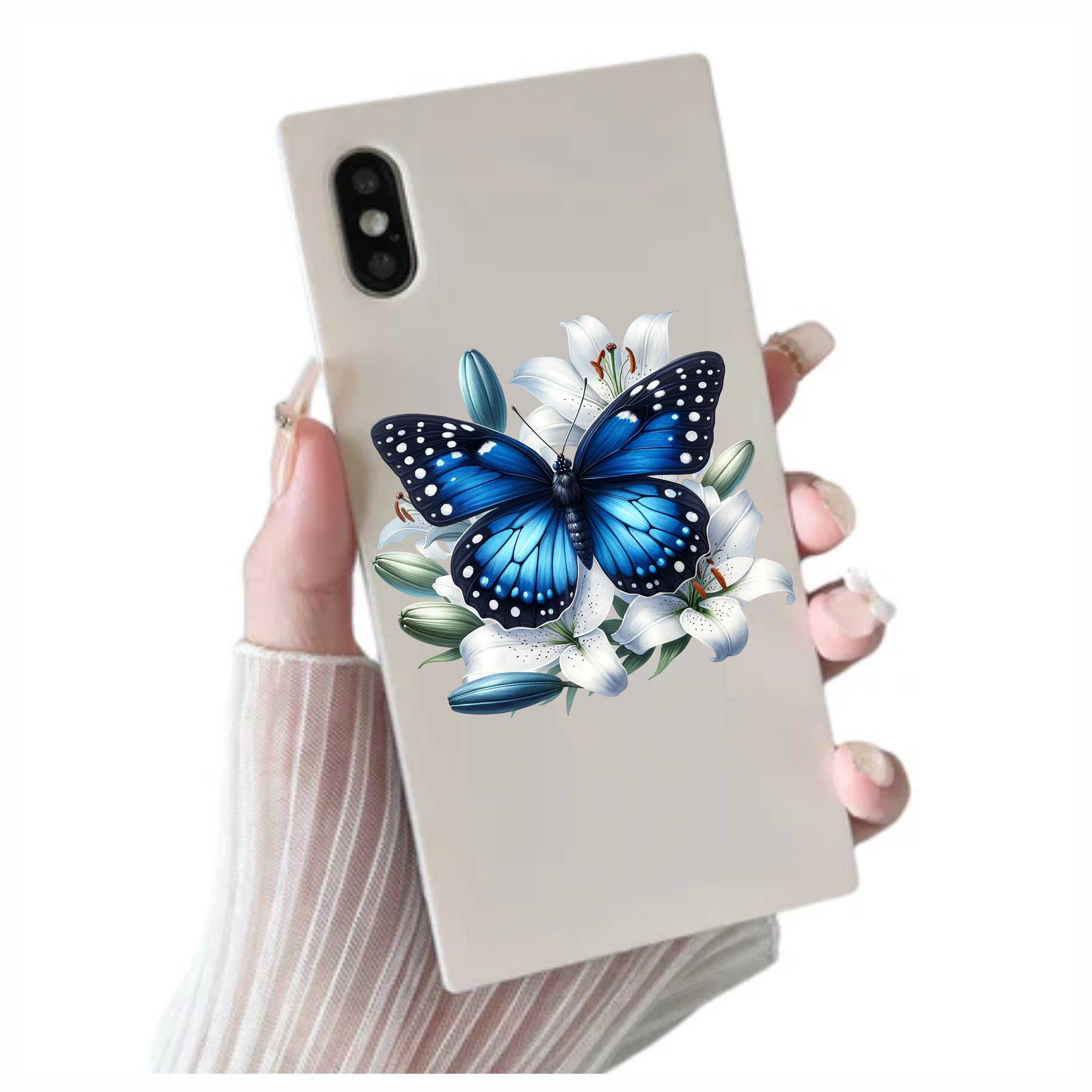 Vinili adesivi illustrazione ragazza con fiori e farfalle