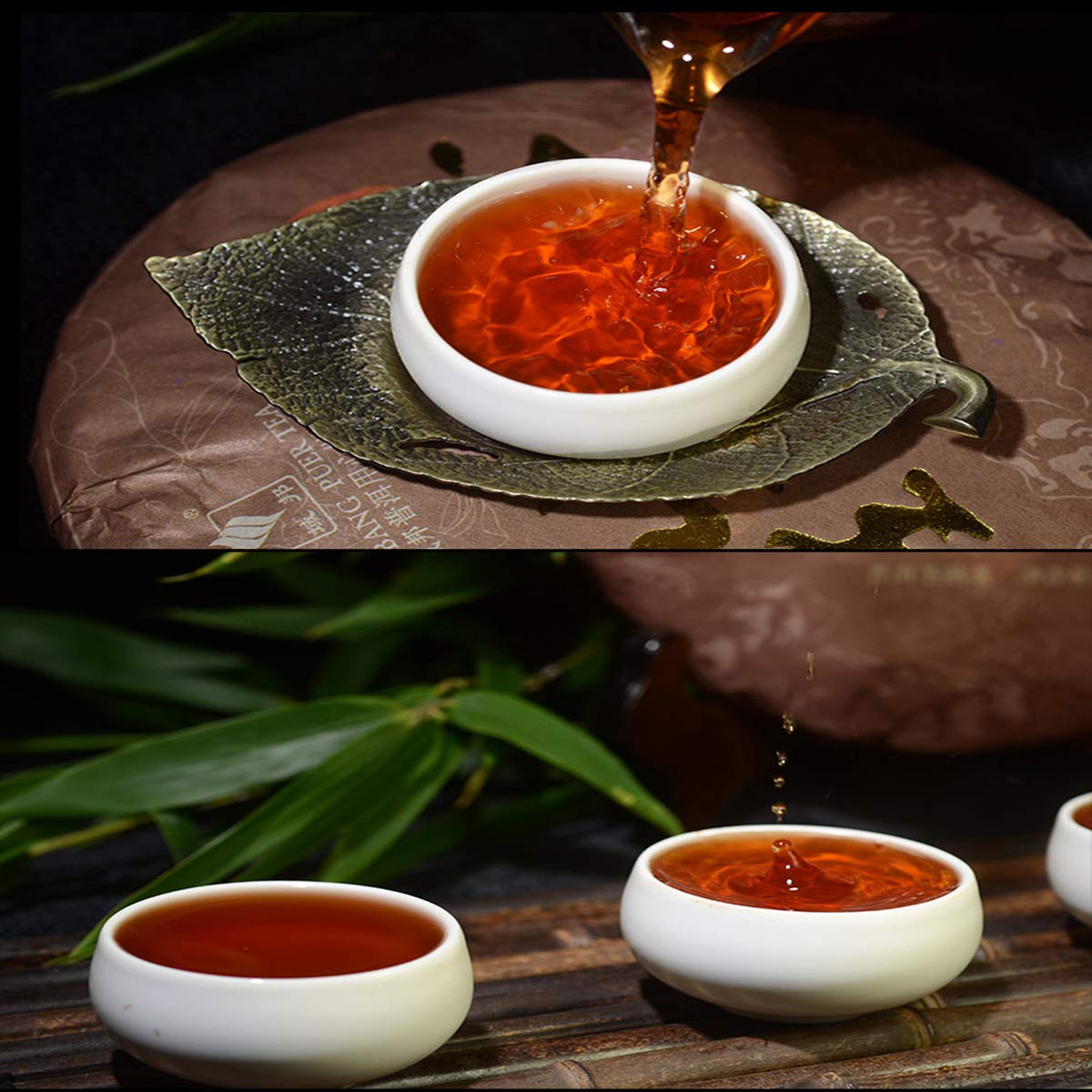 Großer Original Pu-Erh Tee 357g Gekochter Teekuchen Gereifter Tee shu Pu-Erh Schwarzer Tee