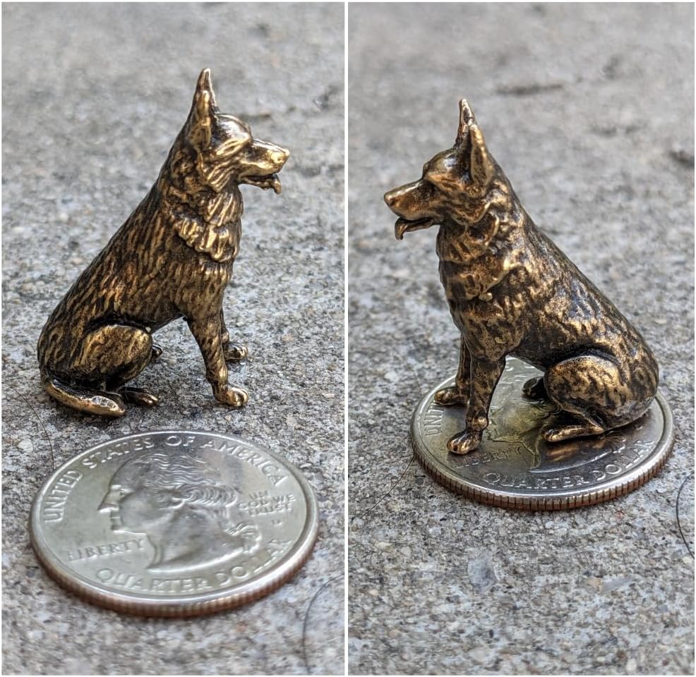 German Shepherd Dog Figurine Handmade Sculpture - Image 3