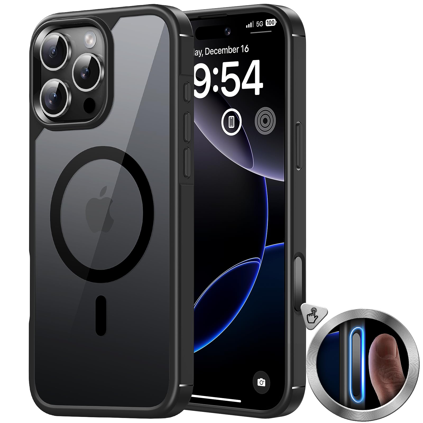 TAURI Funda para iPhone 13/iPhone 14, Compatible con MagSafe [No amarillea] con Vidrio Templado, Carcasa Nueva para iPhone 13/iPhone 14,Funda Ultra Fina antichoque - Transparente — view 87