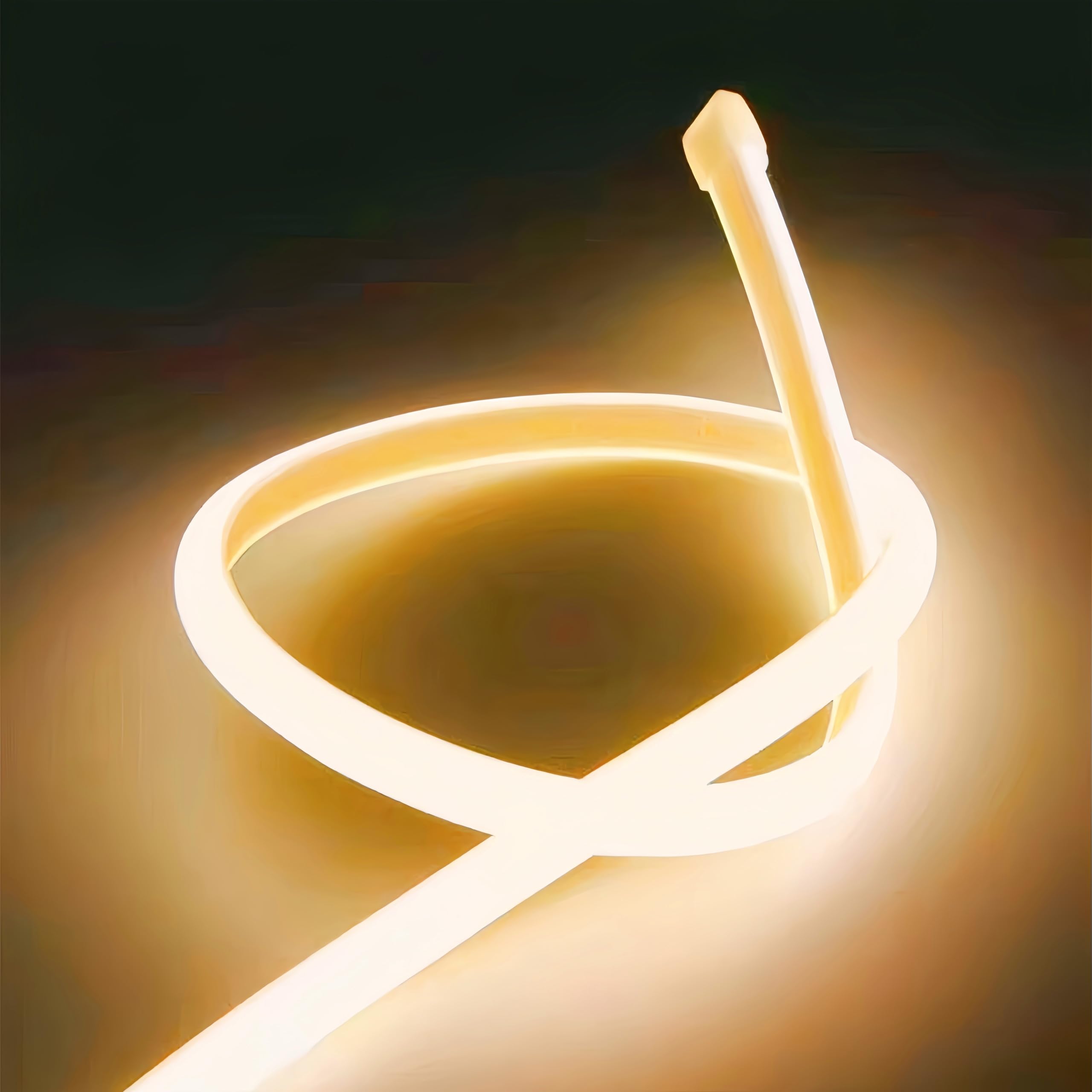 ANSIEN® Tiras LED 220v de Neón (Blanco Cálido,20M),Cada Corte de 10cm,12w/m COB Luz de Cuerda Alto Brillo,Ip65 Impermeable con Enchufe y Pegatina,NEÓN LED para Hogar,Bar,Restaurantes