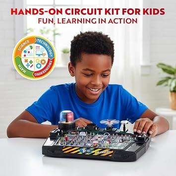Playz Advanced Electrical Circuit Board Engineering Kit for Kids with 328+ STEM Projects on Electricity, Voltage, Currents, Resistance, Magnetic Science | Gift for Children Age 8-13+