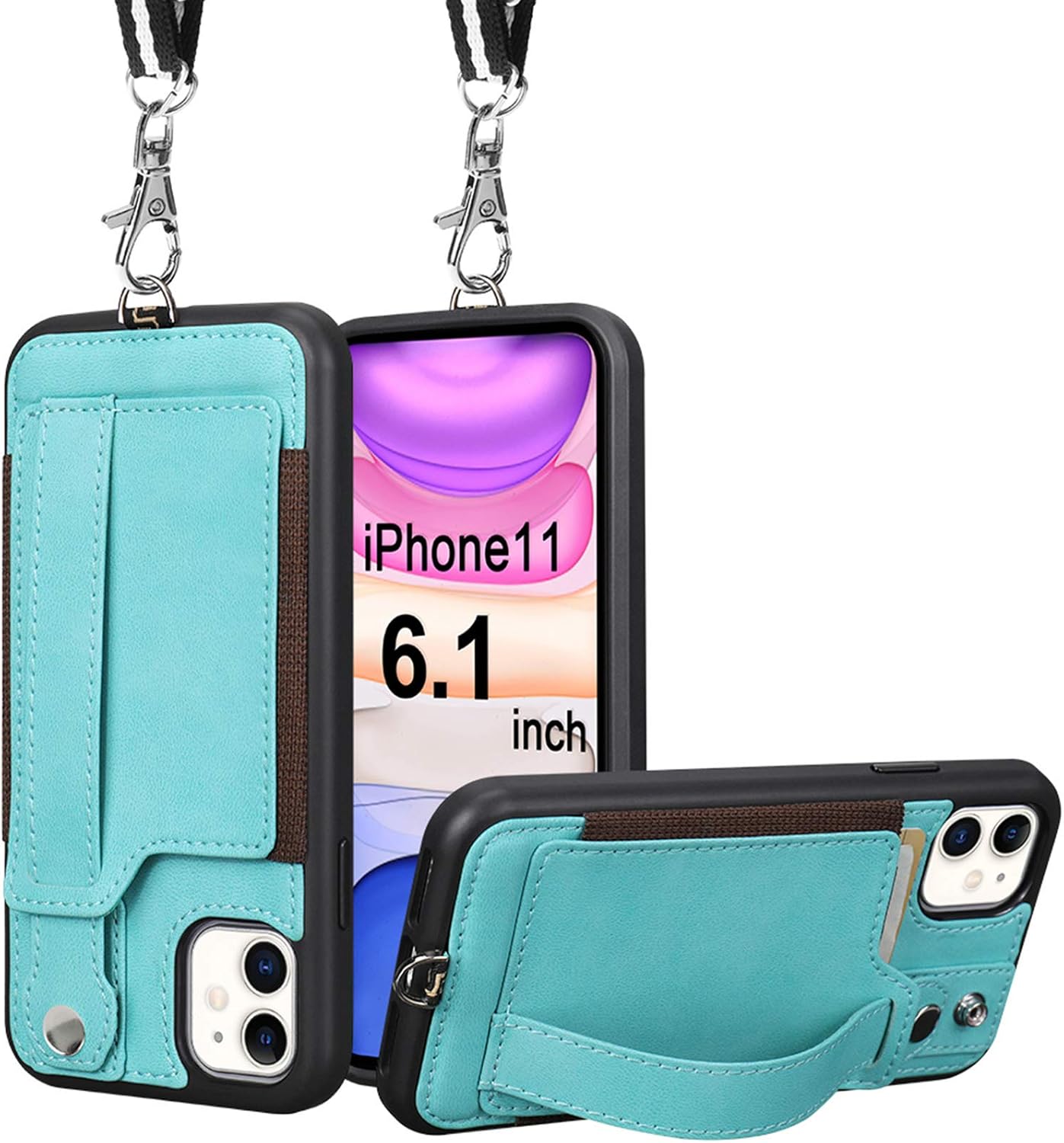 TOOVREN iPhone 11 Wallet Case with Lanyard Card Kenya Ubuy