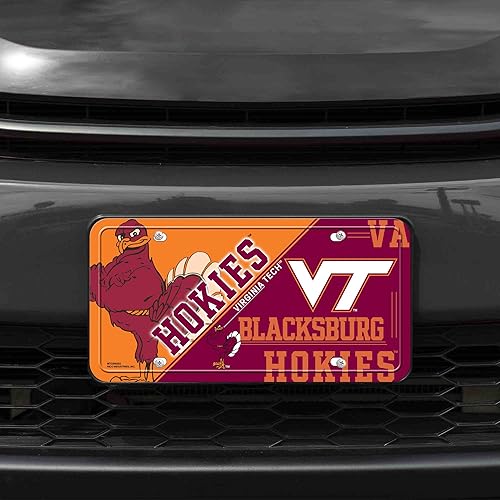 Miniatura 2 de NCAA etiqueta de metal para auto, negro