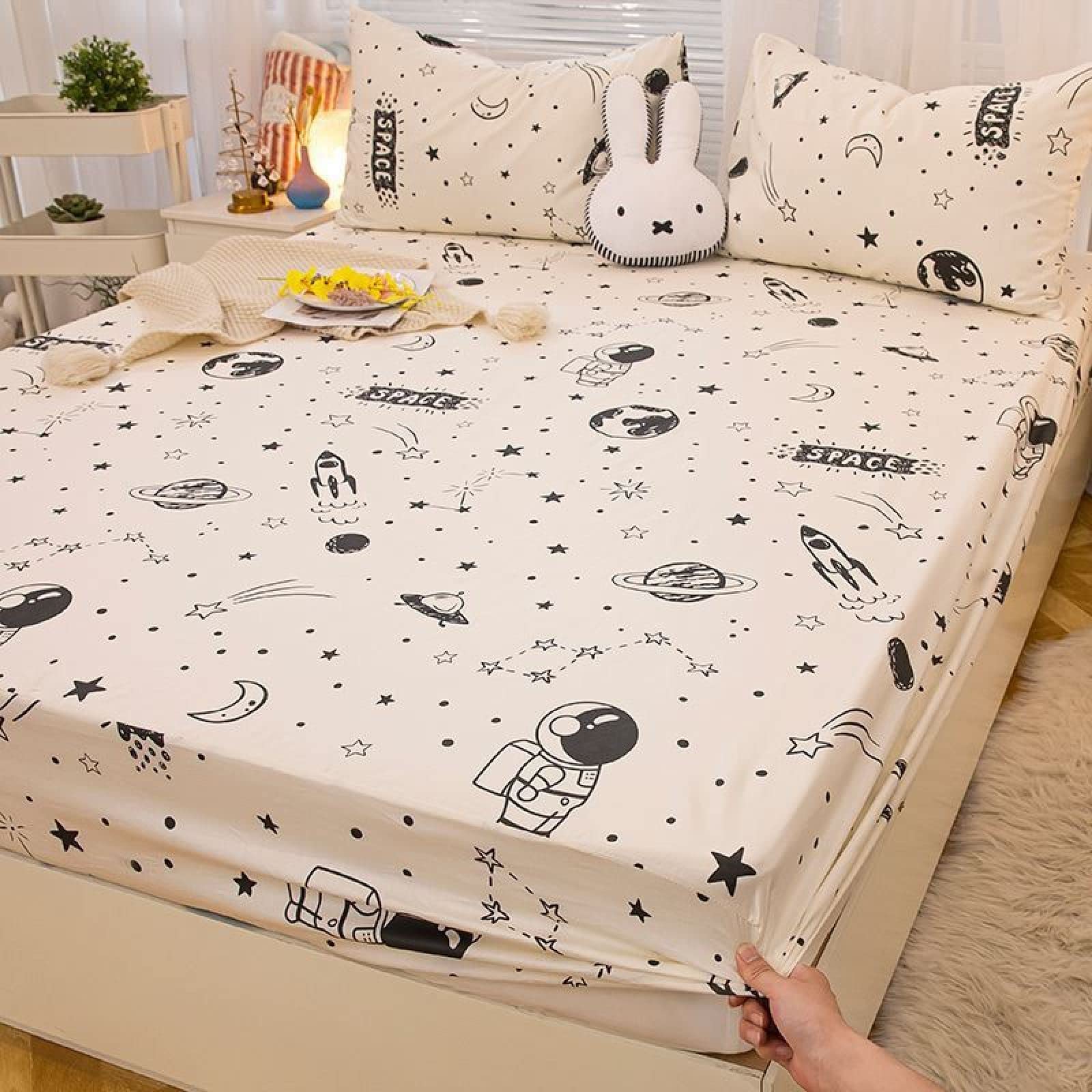 BAJIN Hotel Quality Cotton Rich Extra Deep Bed Sheets,Luxury Bedding Sheets,180x200 +25cm