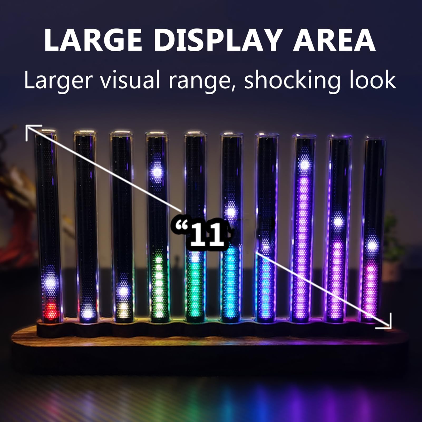 Misuratore Di Raccolta Dello Spettro Musicale Led, Display Dello Spettro Musicale, Display A Colori Rgb, 22 Livelli Di Luminosità Regolabile, Modalità Di Raccolta/luce Notturna, Per Desktop, Studio
