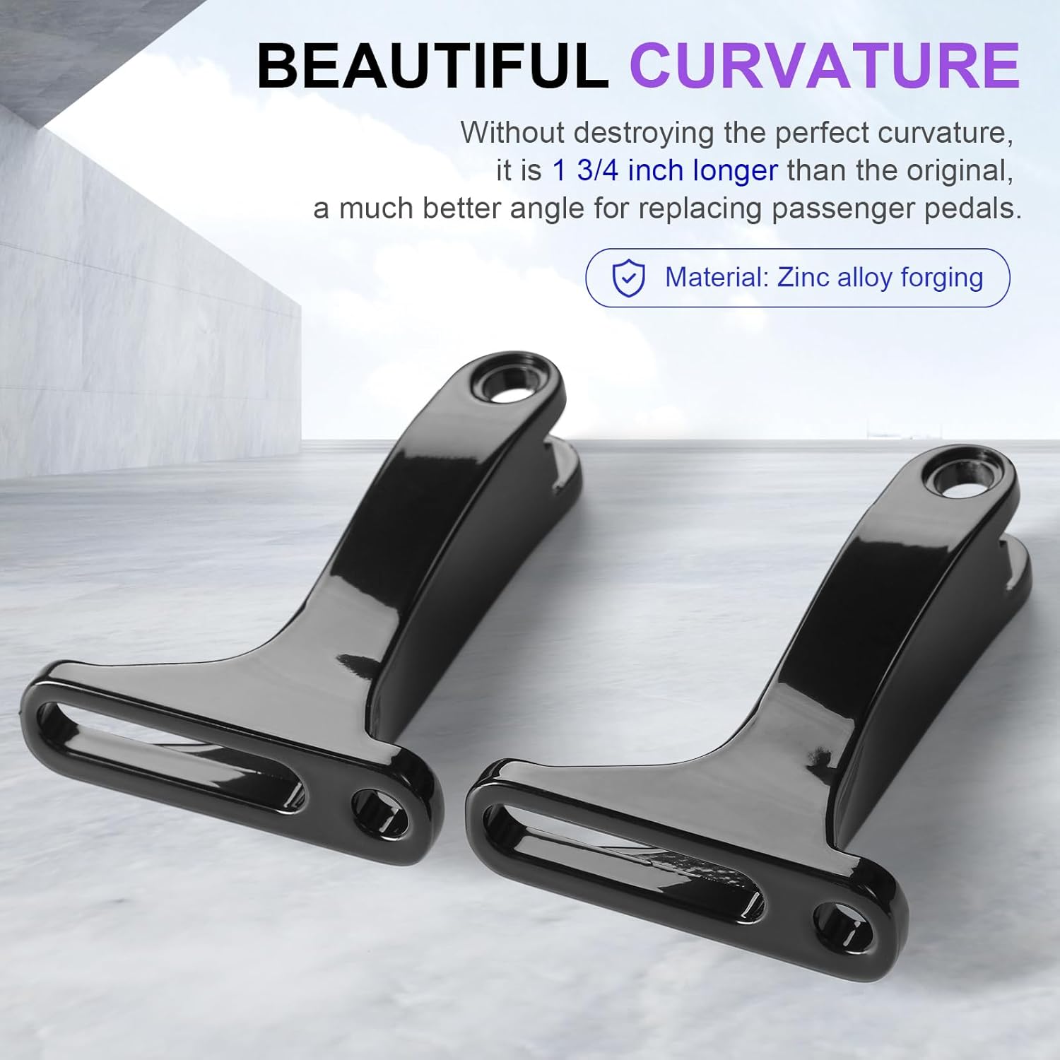 Black Passenger Footpeg Mounting Hook Bracket Fit For Harley Street Glide Flhx Road Glide Road King Flhr 2014-2024