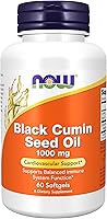 NOW Foods Black Cumin Seed Oil 1,000 mg Softgels - Cardiovascular & Immune Support, Cold-Pressed, 60 Count