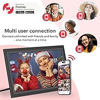 Vista 2 de FRAMEO Digital Picture Frame- 15.6inch Digital Photo Frame with 1920 * 1080 IPS Touch Screen HD Disply,Built-in 32GB Storage,Wall-Mounted,Digital