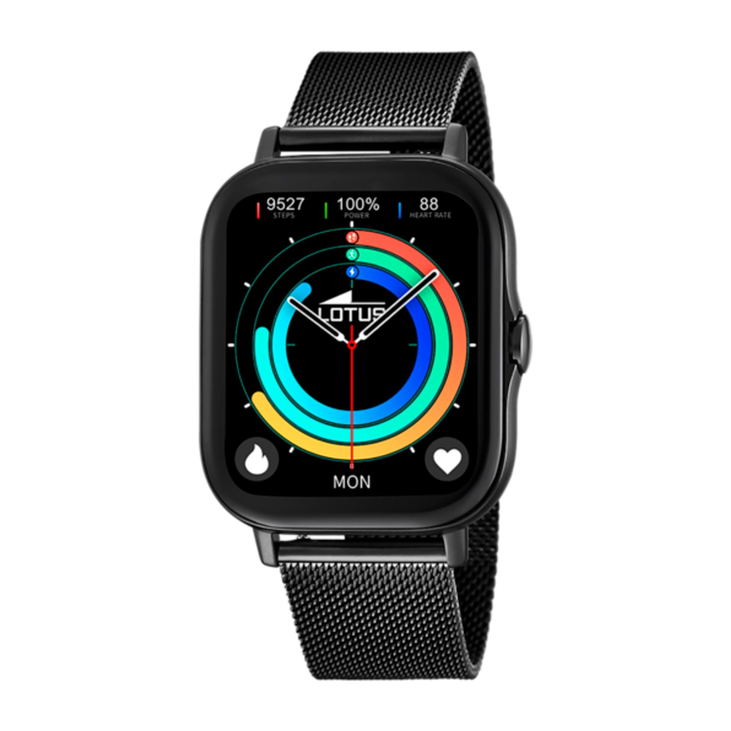 Lotus 50046/1 Black PVD-Plated Smartwatch with Steel Mesh Bracelet