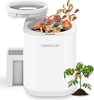 CORESLUX Elektrischer Komposter Küchen, 4L Geruchloser Küchenkomposteimer mit Kohlenstofffilter, Selbstreinigend, Wandelt Küchenabfälle in Dünger, Geräuscharmer küchenkomposter