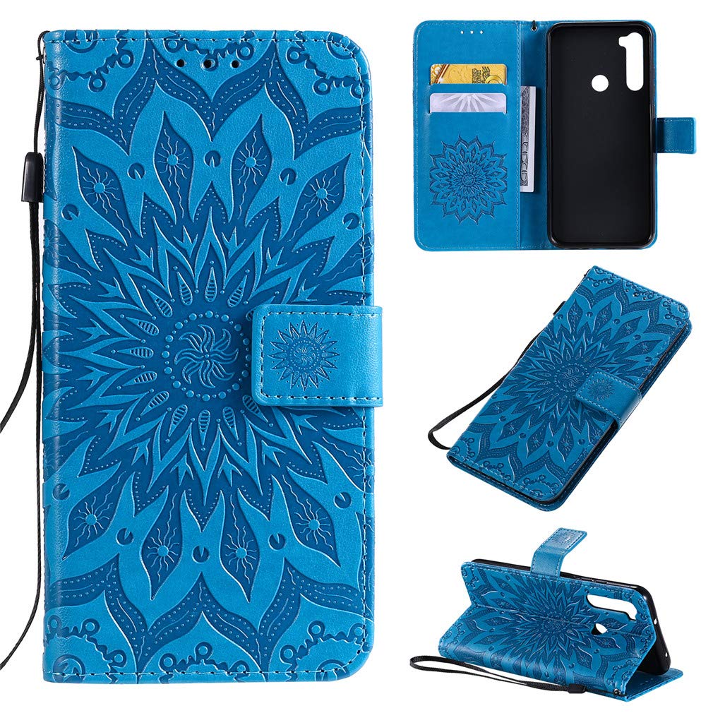 Custodia Portafoglio Per Xiaomi Redmi Note 8T - Fertuo In Pelle Con Design Gatto Cane - Viola - Copertura Antiurto Con Porta Carte E Cavalletto