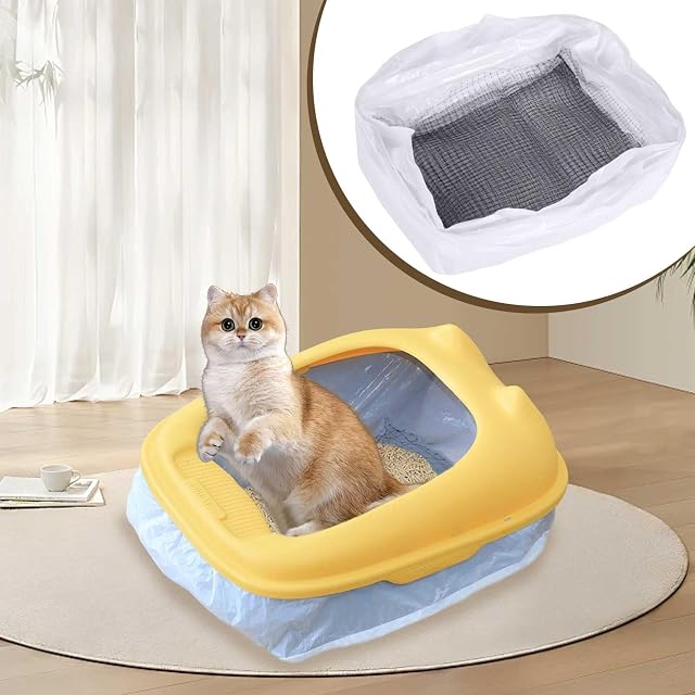 Foto 6 de 7 de Bolsas Arenero Gatos, 10 Piezas Forros Para Cajas, Filtro de Arenero para Gatos, Bolsa de Malla 47×36cm