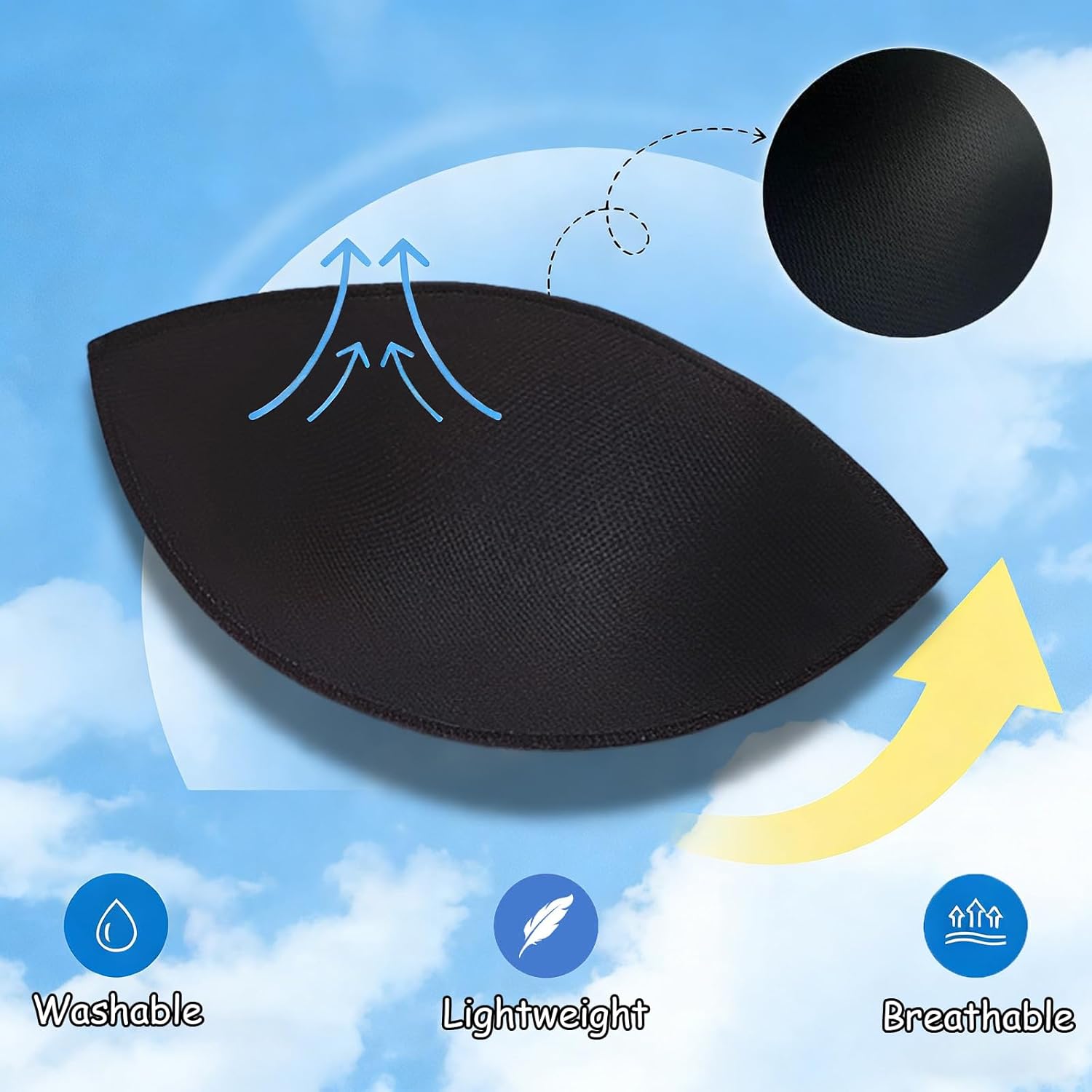 5 PCS Hat Shaper Insert, Absorbent Sweat Pads for Hats, Baseball Caps Liners Sweat Protection, Inserts Shapers