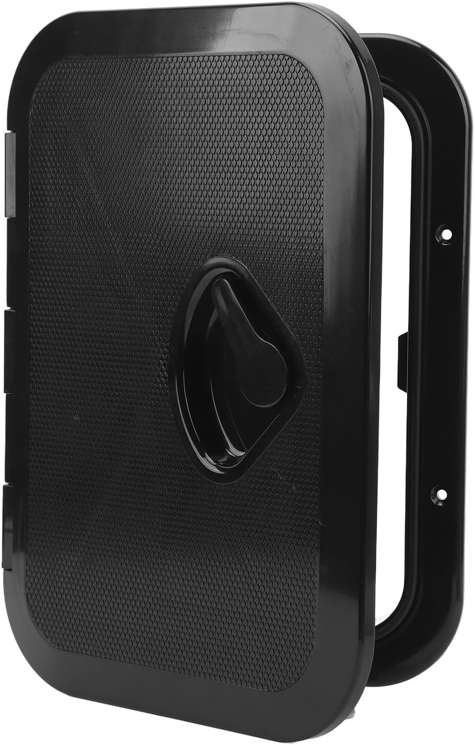 Eacam Rectangle ABS Boat Deck Weatherproof Lid 10‑5/8 X14‑3/4 Inch for Marine Enthusiasts (Black)