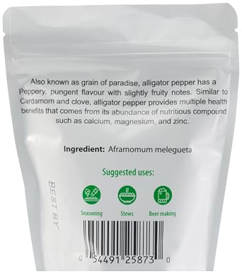 KOPABANA Jumbo Organic Alligator pepper Mbongo spice | Spice | Ataare | Guinea Pepper | Grains of Paradise | Lizard Pepper (4 Pods)
