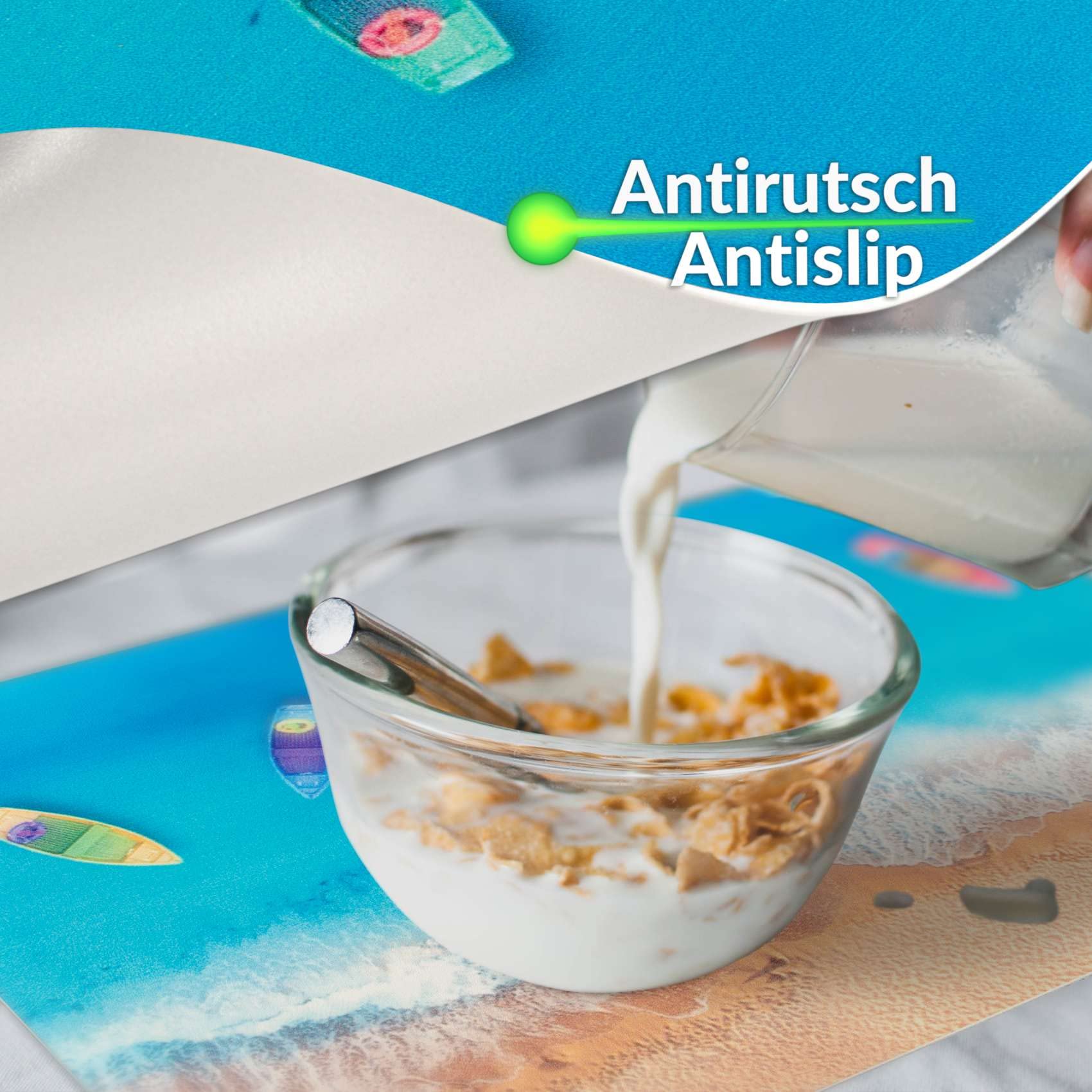 ANRO Platzset Maritim Boot 30x45 cm – 6er Set, abwaschbar
