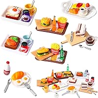 Vista 9 de 38 piezas de juguetes de comida en miniatura, accesorios para casa de muñecas en miniatura, juegos de miniaturas, alimentos pequeños para muñecas