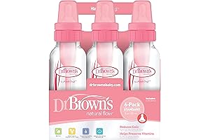 Dr. Brown's 8 oz Natural Flow Feeding Bottle 6 Pack
