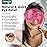 NEWGO Cooling Gel Cold Eye Mask for Puffy Eyes, Reusable Ice Pack with Soft Plush Backing for Dark Circles, Migraine, Stress Relief - Rosered
