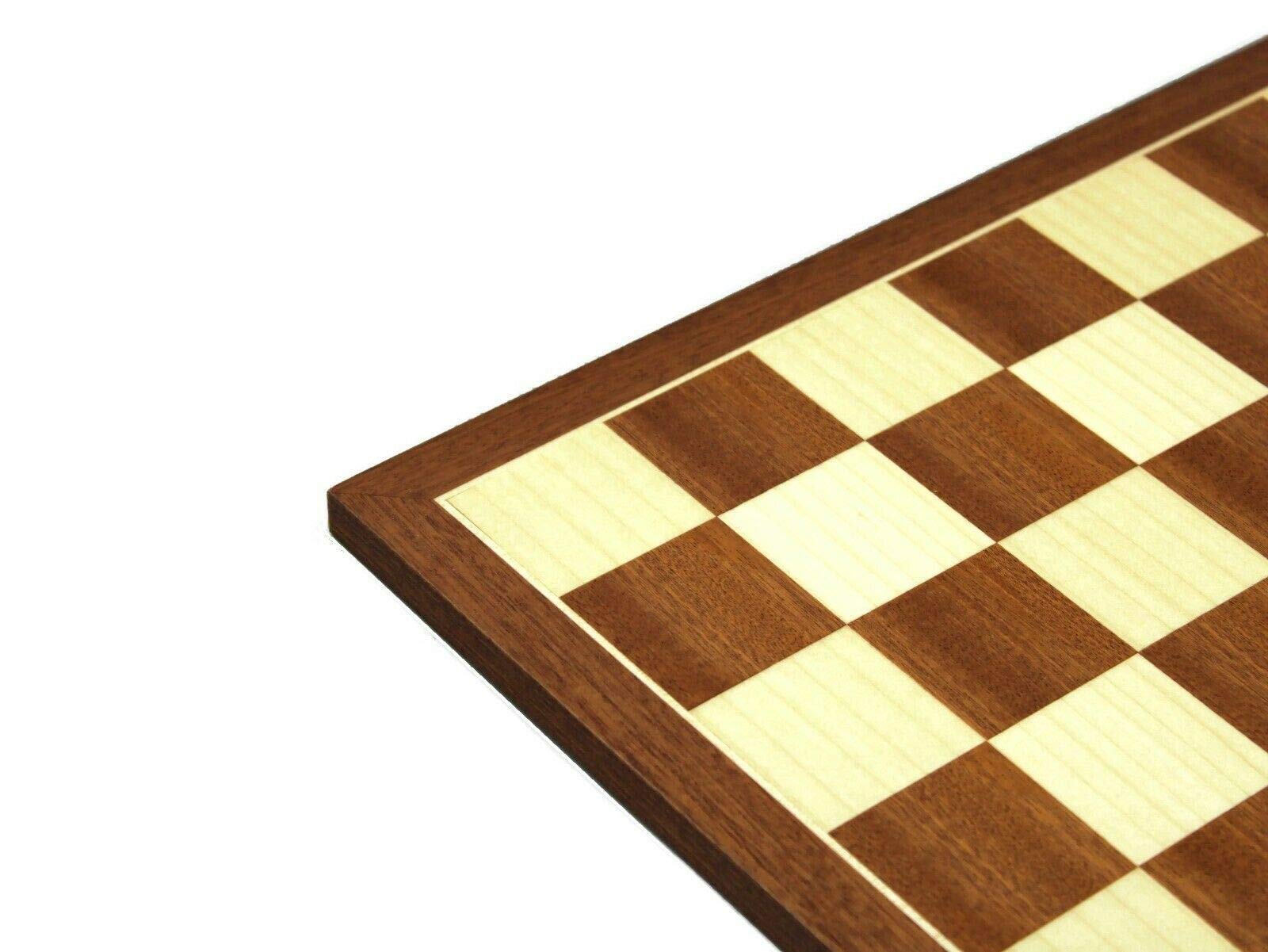 Wooden Chess Board Mahogany & Maple - 21"